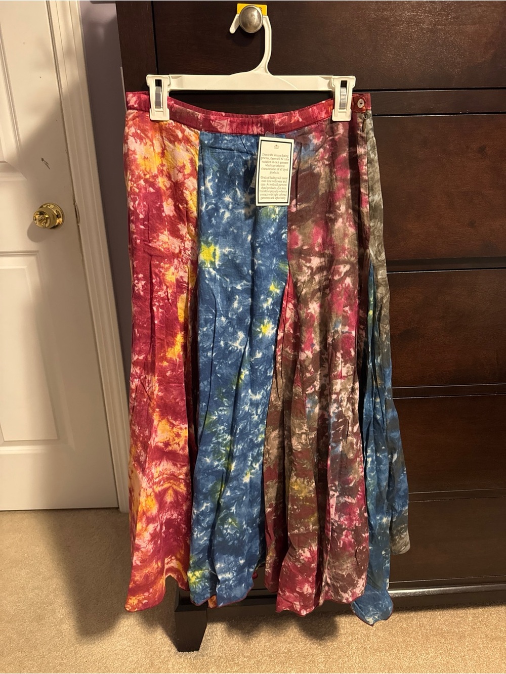 Pyramid Collection Multi-Color Tie-Dye Maxi Skirt NWT